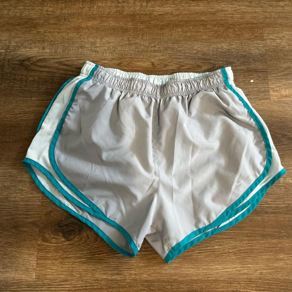 Nike Gray and Teal Athletic Shorts